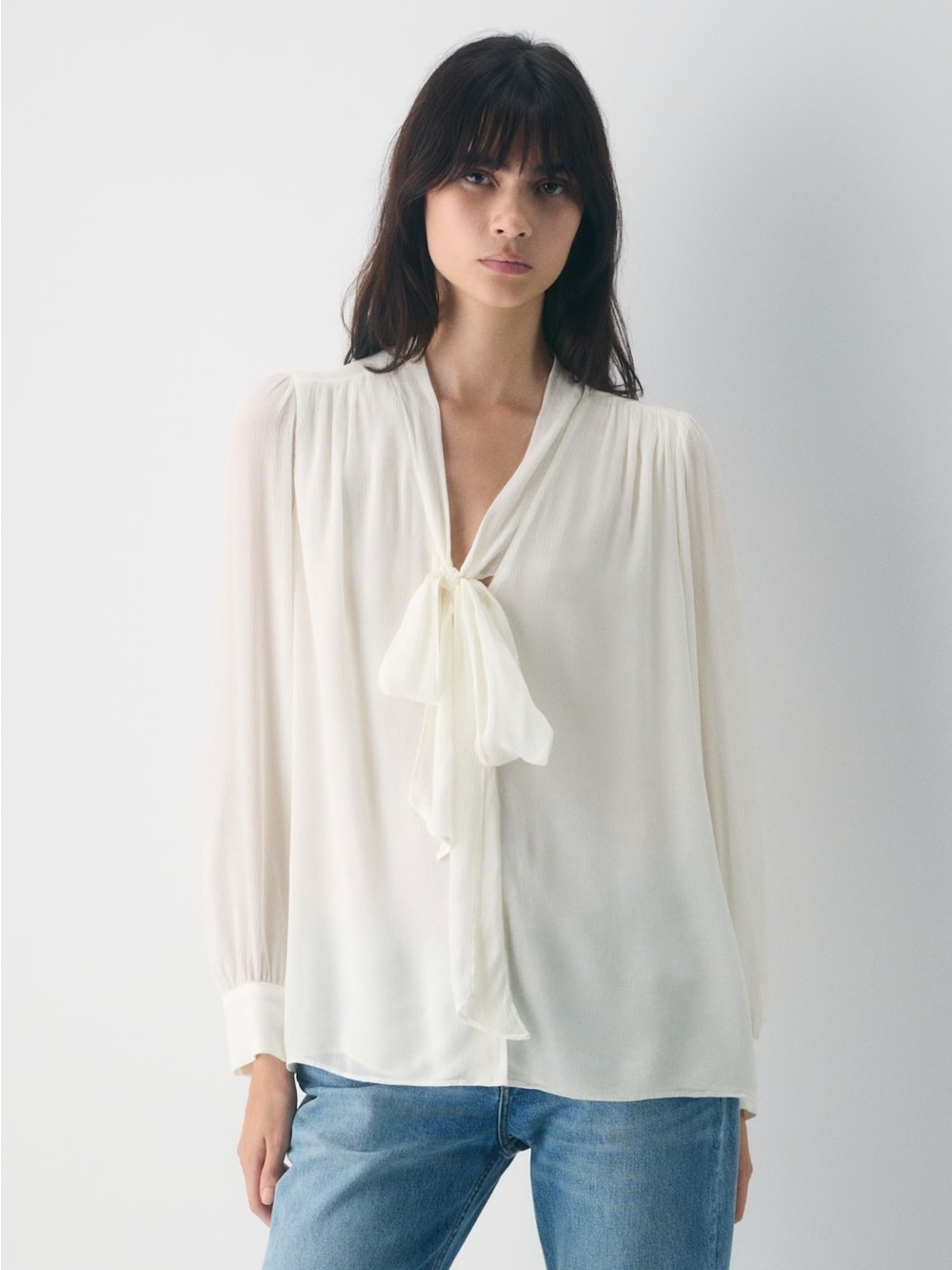 NWT Wilfred Aritzia Rococo Blouse in Light Birch size L